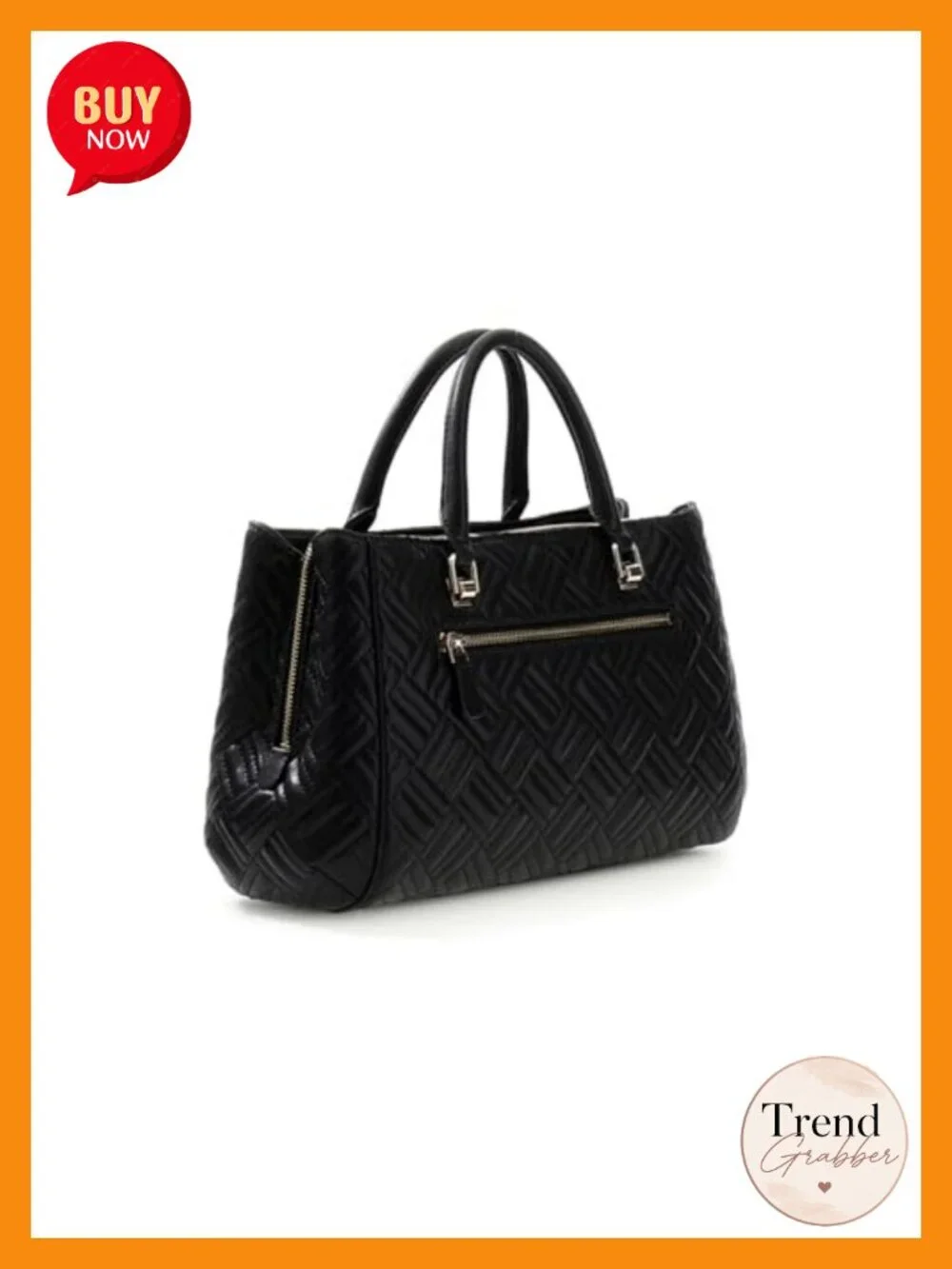 PU Satchel with Triple Compartments, Top Handle and Crossbody Strap